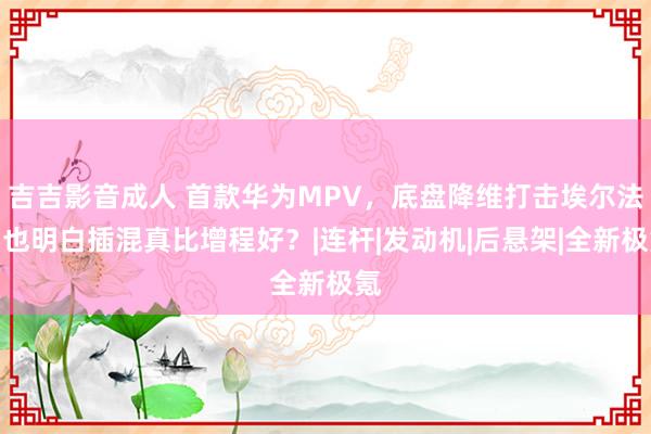 吉吉影音成人 首款华为MPV，底盘降维打击埃尔法，也明白插混真比增程好？|连杆|发动机|后悬架|全新极氪