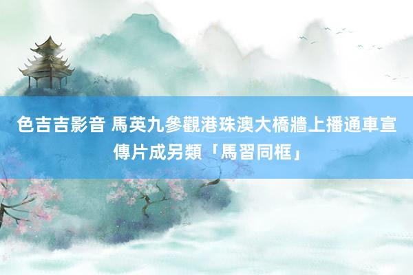 色吉吉影音 馬英九參觀港珠澳大橋　牆上播通車宣傳片成另類「馬習同框」