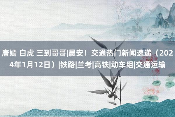 唐嫣 白虎 三到哥哥|晨安！交通热门新闻速递（2024年1月12日）|铁路|兰考|高铁|动车组|交通运输